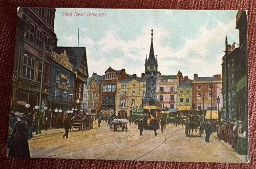 Antique postcard leicester - postcard,