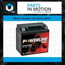 PTX12-BS Powerline AGM Motorcycle Battery 12V 12Ah Replaces YTX12-BS