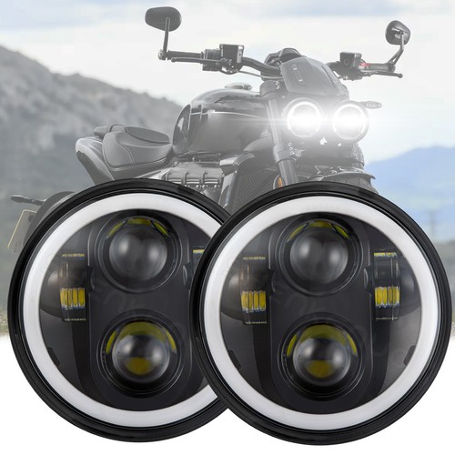 Black led headlight - black,