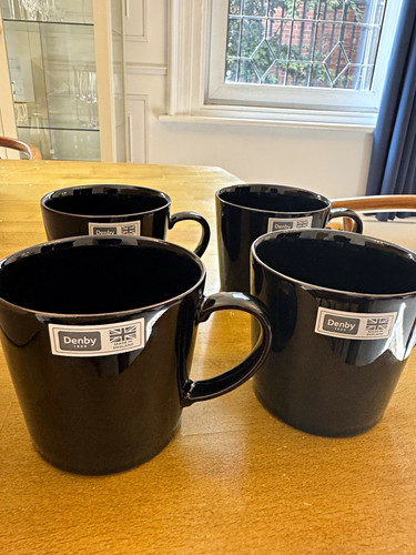 Denby black ceramic mugs set - ceramic,