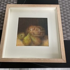 Shirley Felts,  Original Watercolour.  " Mexican pot with pears"