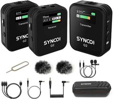 SYNCO G2(A2) Wireless Lavalier Microphone 2.4GHz For Camera Phone Vlog Recording