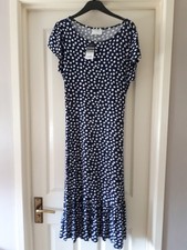 Wallis blue spotty dress size