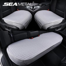 Universal Car Seat Cover Front Rear Linen Cushion Anti Slip Protector Mat Pad
