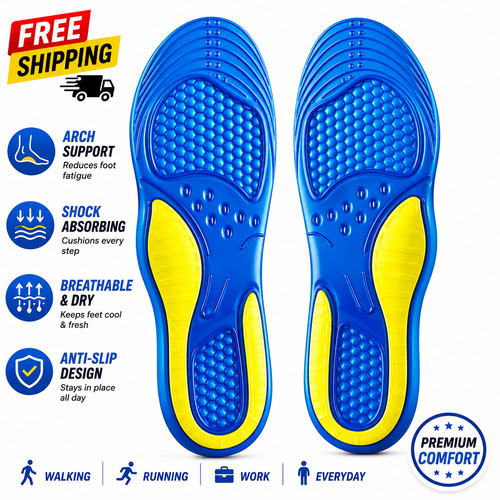 Women men gel insoles shock - women,