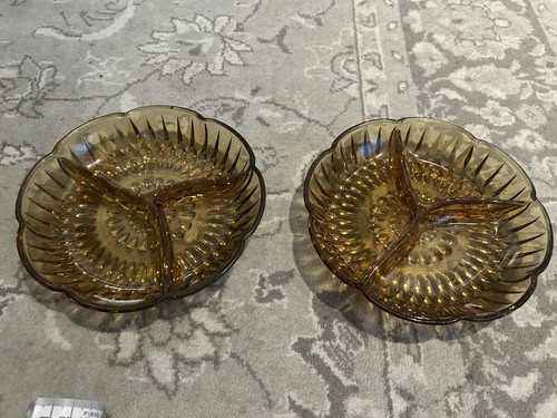Vintage amber glass flower - vintage,