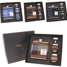 6oz Harris Tweed Hip Flask