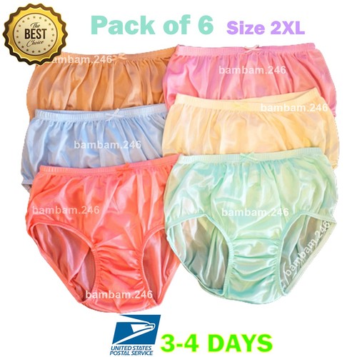 Vintage shiny nylon panties - 6x,