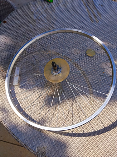 26in silver rear clincher bike - rear,