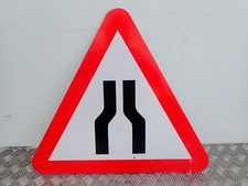 ROAD NARROWS AHEAD ROAD SIGN DOT516