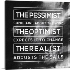 ARTCANVAS Pessimist Optimist