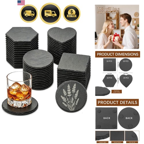 Pcs slate coasters - slate,