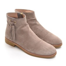Womens Kate Spade Bellamy Tassel Zip Ankle Boots 10 M Tan Suede Booties Shoes