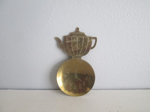 Vintage gilt metal tea pot - vintage,