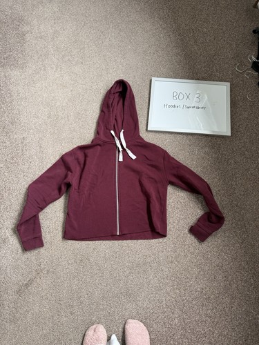 Burgandy zip hoodie - burgandy,