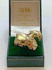 9ct Gold Large Heavy Textured