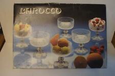 A LOVELY VINTAGE BAROCCO ITALIAN SET OF 6× GLASS FRUIT GOBLETS OR SUNDAE DISHES.
