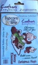 Popcorn The Bear 🐻 Christmas Collection Stamps Christmas hugs