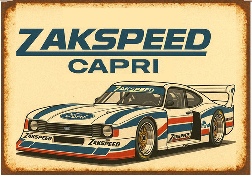 Metal sign ford capri - sign,