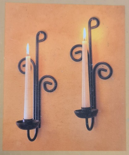 Black metal wall sconces - black,