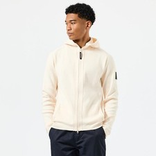 Men's Weekend Offender Enzo Zip Hoodie in Cream