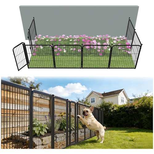 Heavy duty metal dog fence - fence,