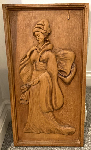 Vintage hand carved wooden - vintage,, hand-carved