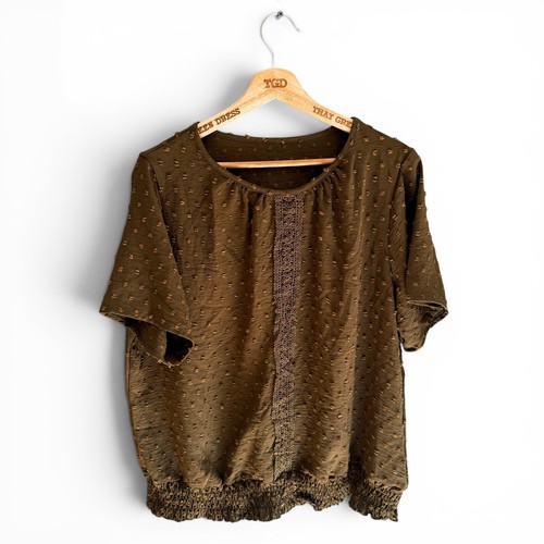 Ladies khaki blouse top - ladies,