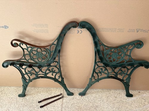 Pair ornate cast iron - ornate,