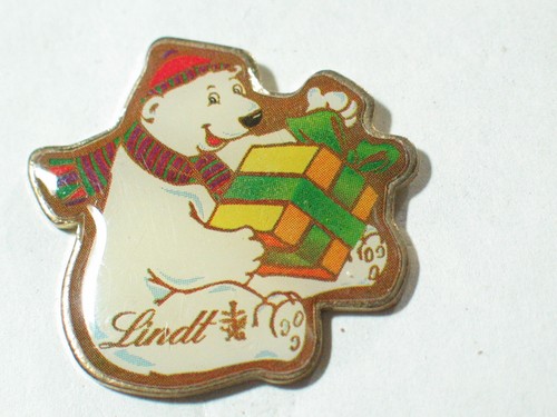 Lindt christmas bear pin - christmas,