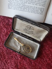 Antique Victorian Tennis Raquet Brooch