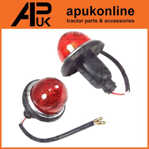 Red dome type rear light - red,