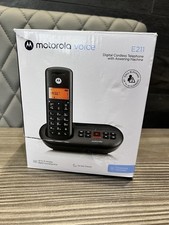 Motorola E211 Cordless Landline House Phone, Home Phone, Answer Machine,