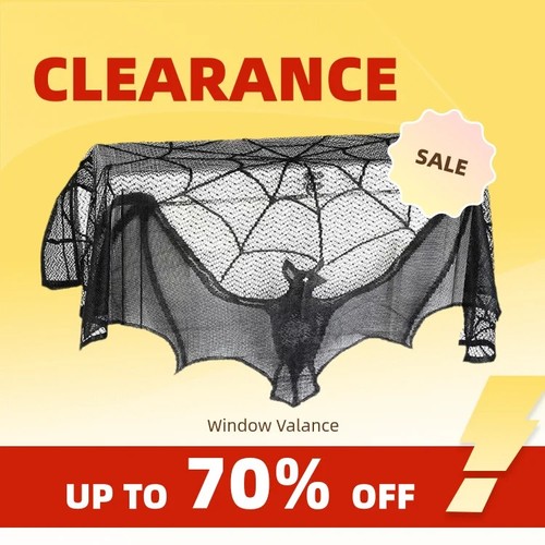 Halloween black lace curtain - lace,