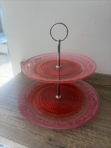 Tier pink glass - pink, stand