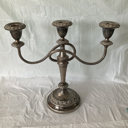 Silver plated arm candelabra - plated,