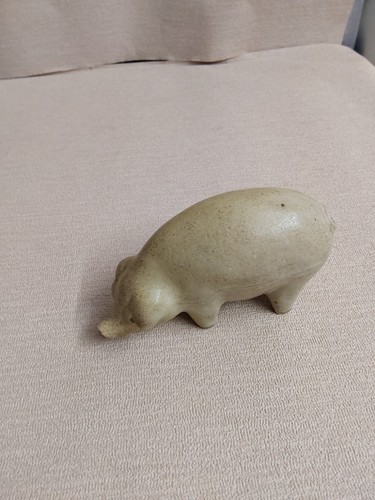 Studio pottery pig figurine - studio,