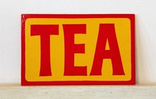 Tea Vintage Style Hand Painted Sign Retro Cafe Stall Festival Kitchen 20cm x13cm