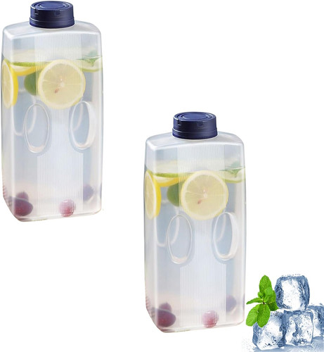 2pcs juice bottles - with, lids