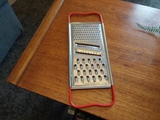 Vintage/ Retro Belgium Prestige Stainless Steel Red Plastic  Grater / Campervan