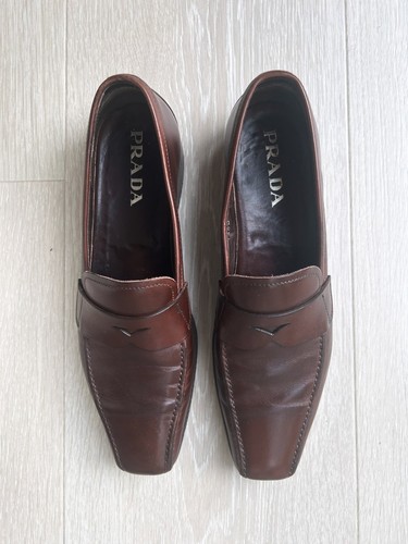 Prada shoes men brown - shoes,