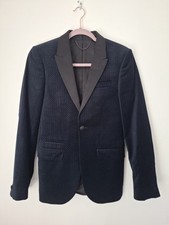 Men's Velvet blazer Jacket Mens 34 Black Velvet BNWOT 