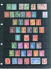 95 POSTAGE STAMPS – FRANCE – 1876 to 1982 – 4 x HAGNER SHEETS   