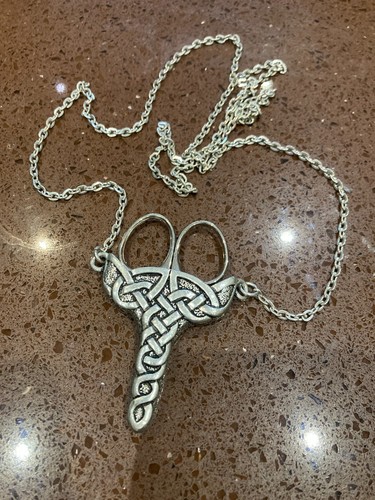 Chatelaine pewter pendant - pewter,