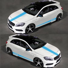 Long Stripe Graphics Car Black