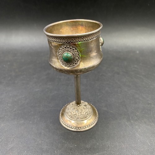 Silver chalice goblet - silver,