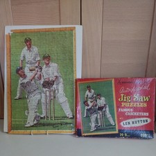 Berwick  "Autographed" Len Hutton Jigsaw puzzle Famous Cricketers 1940s 1950s