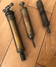 3x Vintage Brass Grease Guns