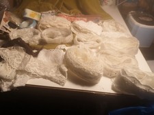 Vintage haberdashery bundle, edging, broderie anglaise, lace, vintage buttons