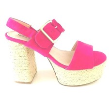 Fushia Pink Faux Suede Open